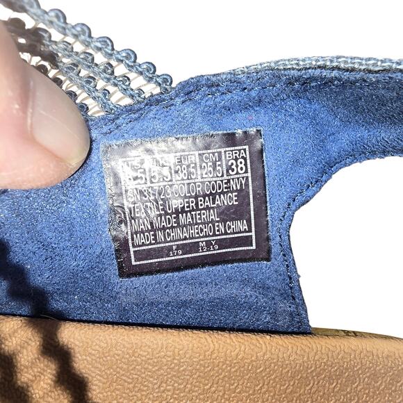 Skechers Shoes Women 8.5 Beverlee Sandals Blue Wedge Comfort Lightweight Strappy - Picture 8 of 10